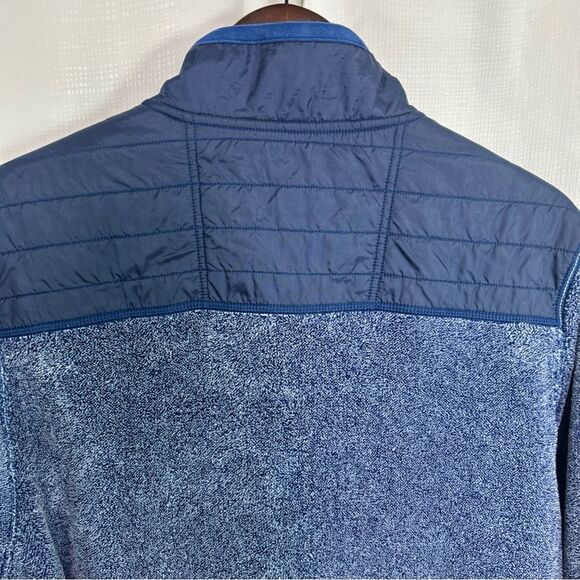 Tommy Bahamas Men’s Large Cascade Cozy Blue Half Zip Sweatshirt Front Pocket - Picture 7 of 10